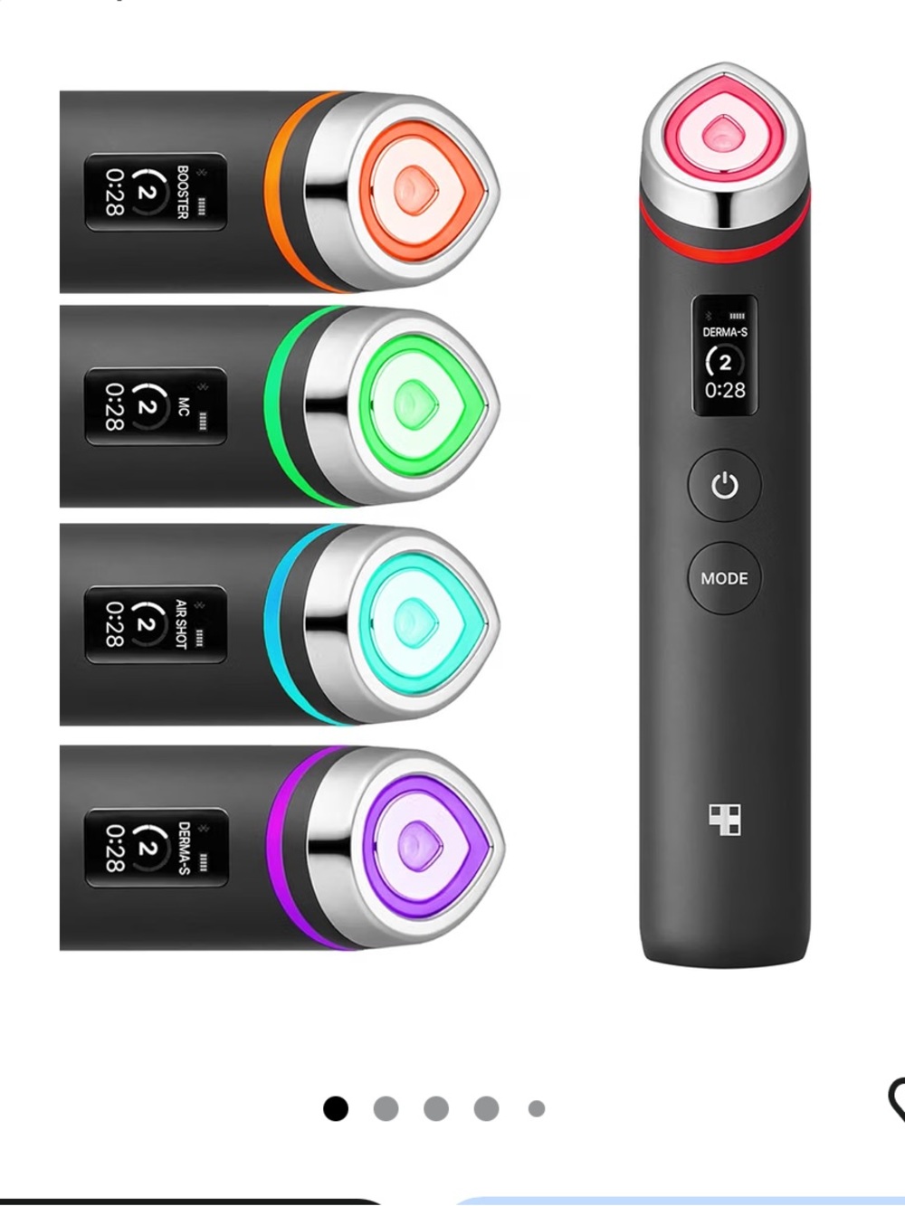 Medicube Booster Pro - 6 in 1 Real Glass Glow Beauty Massager, Black